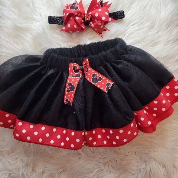 Minnie mouse custom tutu & headband set - Picture 1 of 4